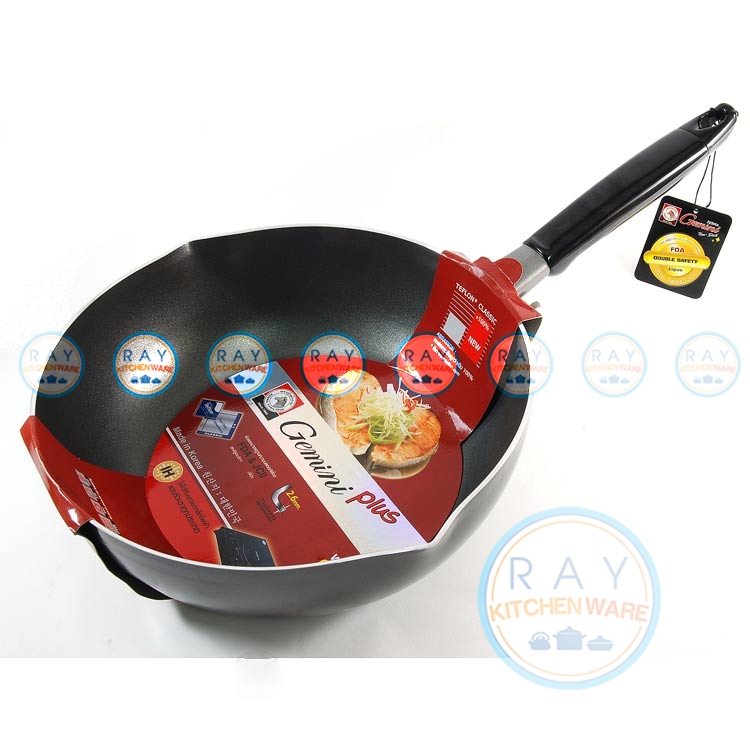 กระทะนอนสติ๊ก 28 ซม. ลึก IH Gemini หัวม้าลาย