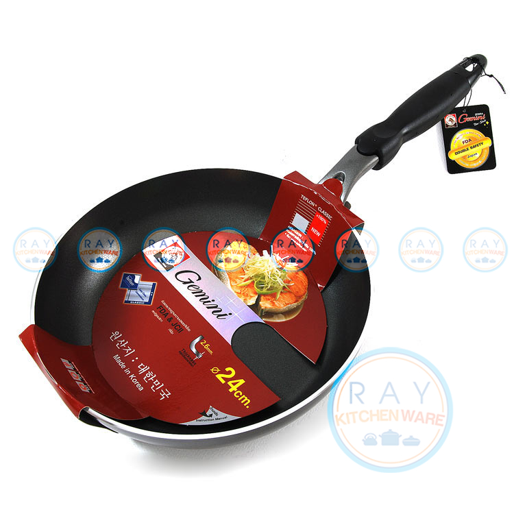 กระทะเทฟล่อน 24 ซม.GEMINI ตราหัวม้าลาย