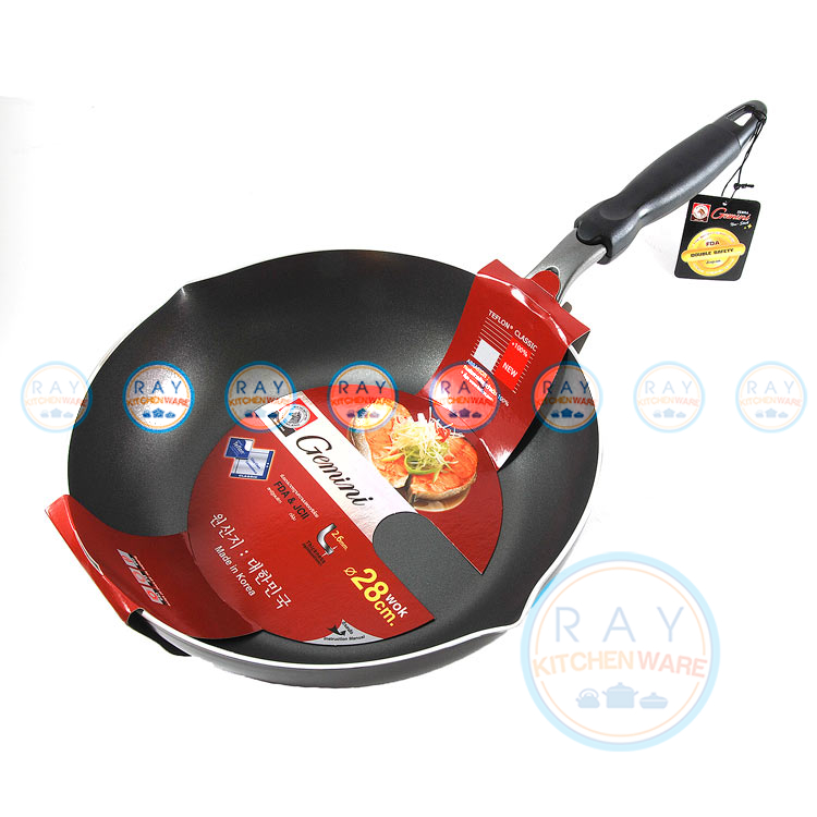 กระทะเทฟล่อน 28 ซม.(ลึก) GEMINI ตราหัวม้าลาย