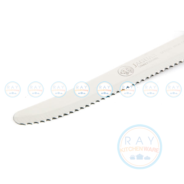 มีดปลายมนป้องกันอันตราย ใบเป็นหยัก เพื่อช่วยในการหั่น และ หนา 2.0 มม.