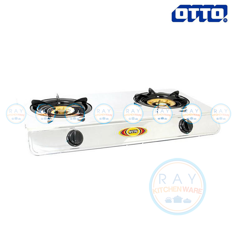 เตาแก๊สสแตนเลส หัวคู่ GS-872 ตราออตโต้ OTTO