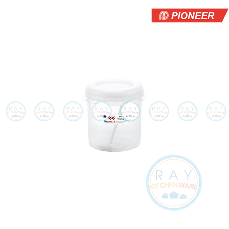 โหลพลาสติก ฝาปิด 1000 มล.พร้อมช้อน ตราไพโอเนีย Pioneer
