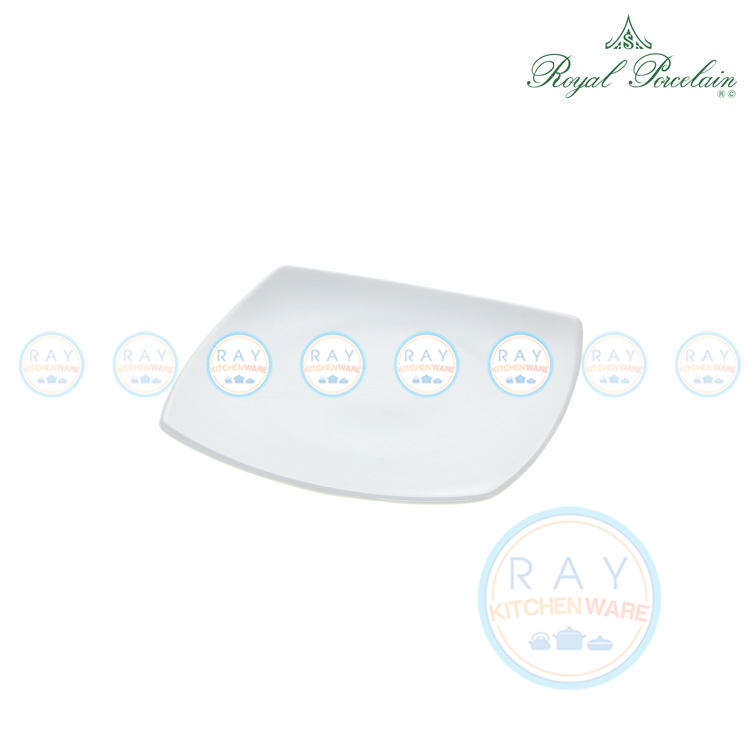 จานตื้นเหลี่ยม 16 ซม #4105 ตรารอยัล พอร์ซเลน(Royal Porcelain)