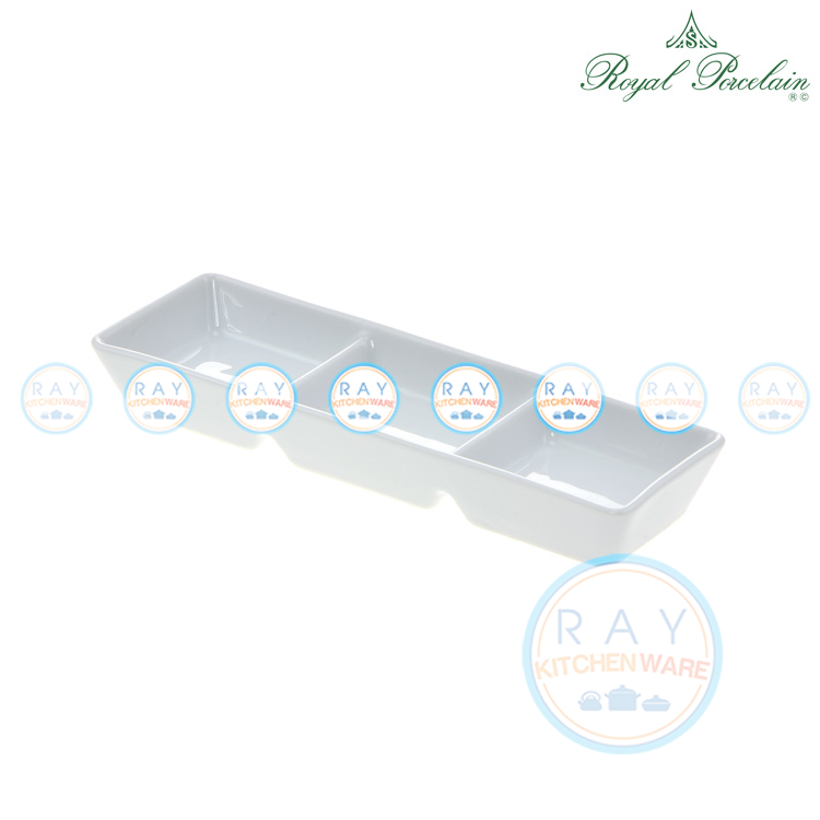 ถ้วยน้ำจิ้มเซรามิก 3 ช่อง #3805 ตรารอยัล พอร์ซเลน(Royal Porcelain)