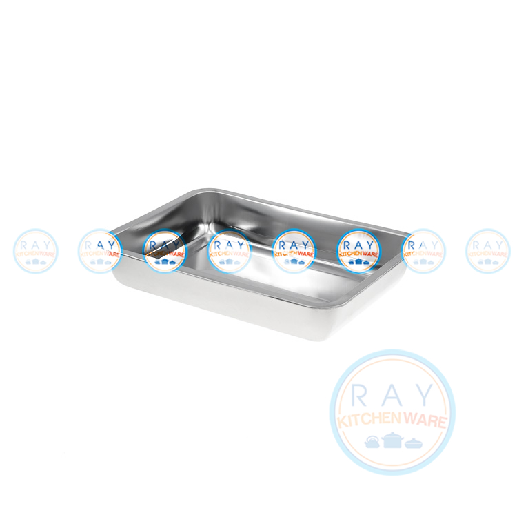 อ่างอาหารสแตนเลส ลึก 40x30x7 ซม.รุ่นคุ้มค่า-13661