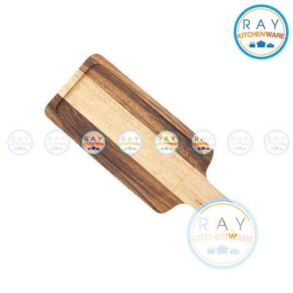 ถาดไม้ สี่เหลี่ยม ด้ามยาว ขนาด 5x14 นิ้ว (Lj0072)