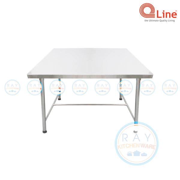 โต๊ะโรงอาหารสแตนเลส 150x80 ซม. (ST116/2) ตราคิวไลน์