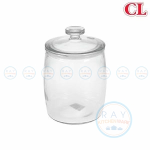 โหลกลมทรงป่องฝาแก้ว HD12-2 CL-Glassware