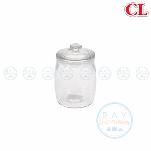 โหลกลมทรงป่องฝาแก้ว HD12-4 CL-Glassware
