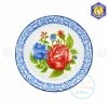 ถาดเคลือบลายดอก สีน้ำเงิน 40 ซม. ตรากระต่าย (Rabbit)