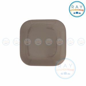 จานตื้นสี่เหลี่ยมเซรามิก 8 นิ้ว Stone Porcelain