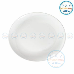 จานตื้นทรงรีเซรามิก 10.5 นิ้ว Stone Porcelain