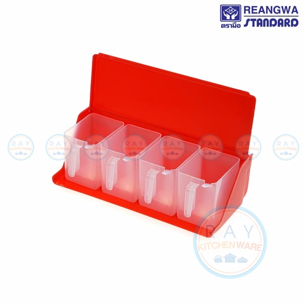 กล่องเครื่องปรุง 4 ช่อง RW9000 ตรา เรืองวา กล่องเครื่องปรุง 4 ช่อง RW9000 ตรา เรืองวา