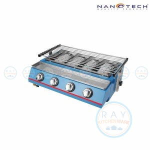 เตาปิ้งย่างแก๊ส 4 หัวเตา K-222 นาโนเทค Nanotech