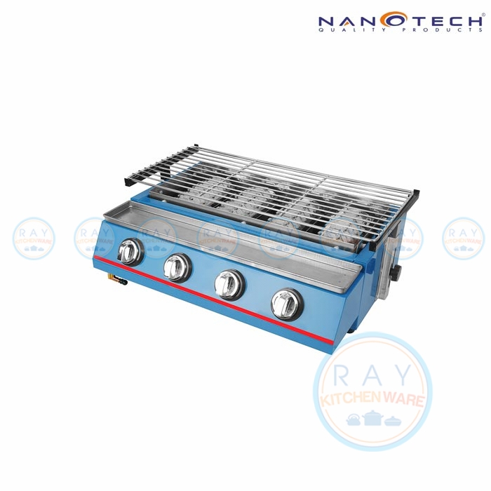 เตาปิ้งย่างแก๊ส 4 หัวเตา K-222 นาโนเทค Nanotech เตาปิ้งย่างแก๊ส 4 หัวเตา K-222 นาโนเทค Nanotech