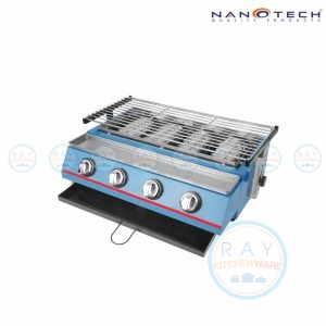 เตาปิ้งย่างแก๊ส 4 หัวเตา K-222 นาโนเทค Nanotech