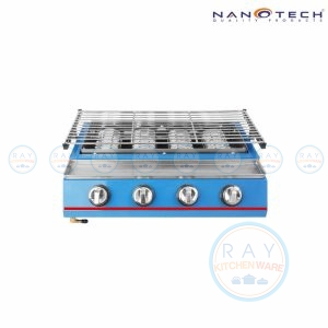 เตาปิ้งย่างแก๊ส 4 หัวเตา K-222 นาโนเทค Nanotech