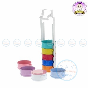ปิ่นโตเคลือบสีแฟนซี 11 ซม 9 ชั้น ตรานักเรียน