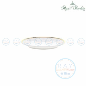 จานตื้นขาววนทอง 6 นิ้ว 0204 Royal Porcelain