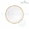 จานตื้นขาววนทอง 8.5 นิ้ว 1602 Royal Porcelain