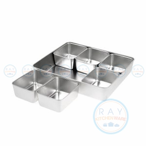 ถาดเครื่องปรุงมีฝาปิด 6 ช่อง สแตนเลส
