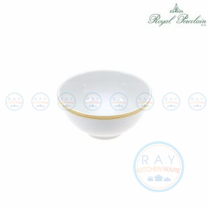 ถ้วยข้าวต้มขาววนทอง 5 นิ้ว 4019 Royal Porcelain