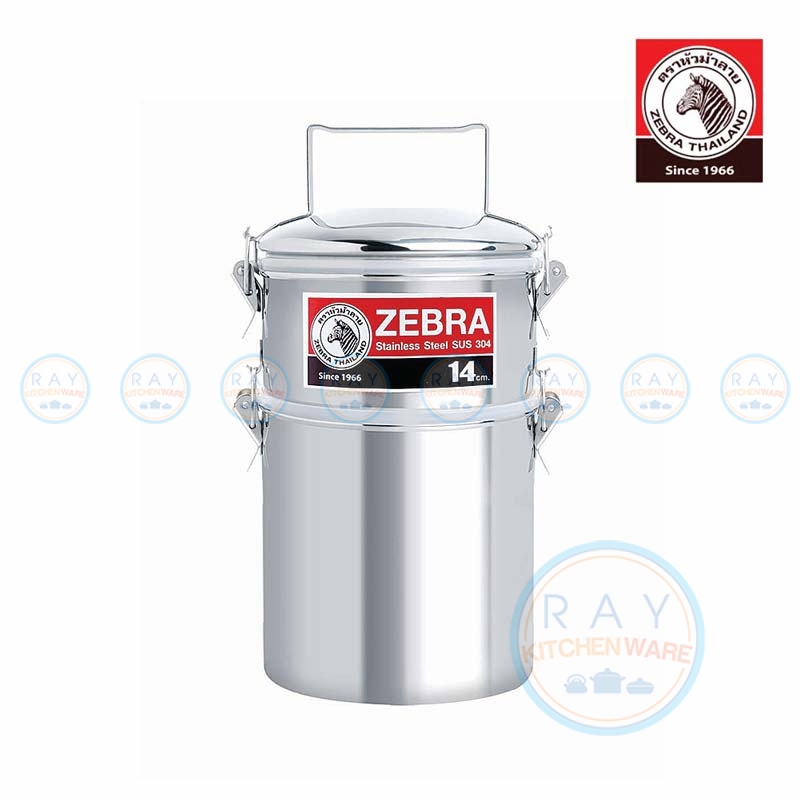 ปิ่นโต 14 ซม. 2 ชั้น Smart Lock Jumbo ตราหัวม้าลาย Zebra ปิ่นโต 14 ซม. 2 ชั้น Smart Lock Jumbo ตราหัวม้าลาย Zebra