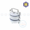 ปิ่นโตสุขสันต์สีขาว 12 ซม. 2 ชั้น ตรากระต่าย (Rabbit)
