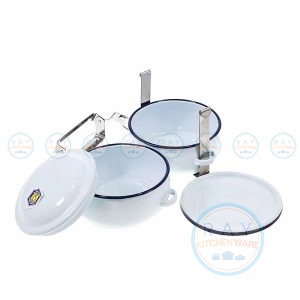 ปิ่นโตสุขสันต์สีขาว 12 ซม. 2 ชั้น ตรากระต่าย (Rabbit)