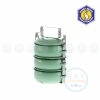 ปิ่นโตสุขสันต์สีเขียว 12 ซม. 3 ชั้น ตรากระต่าย (Rabbit)