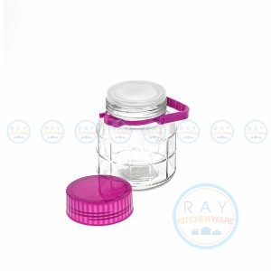 โหลแก้วหูหิ้วฝาม่วง 1 ลิตร CL Glassware