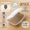 GRACZ B004 กล่องอาหารชานอ้อย 6.5 นิ้ว 450 มล