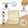GRACZ B007 กล่องอาหารชานอ้อย 7 นิ้ว 700 มล. (50ชิ้น) (เกรซ Simple)