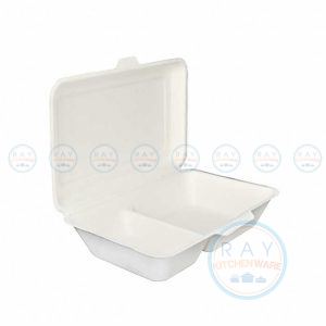 GRACZ Classic B002 กล่องอาหารกระดาษ 2 ช่อง 9 นิ้ว 1000 มล.