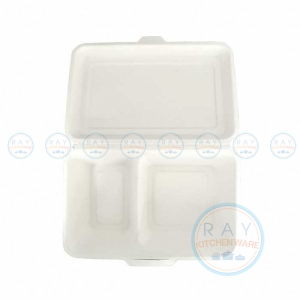GRACZ Classic B002 กล่องอาหารกระดาษ 2 ช่อง 9 นิ้ว 1000 มล.