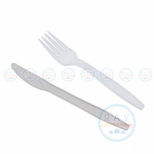 GRACZ Classic KF01 มีด+ส้อมกระดาษแข็ง 7 นิ้ว (25แพ็ค)(เกรซ)