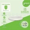 GRACZ Classic F047 ฝาปิดชามกระดาษ 12 ซม. (เกรซ)(50ชิ้น)