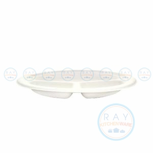 GRACZ Classic P007 จานกระดาษ 3 หลุม 10 นิ้ว (เกรซ)(50ชิ้น)