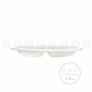 GRACZ Classic P007 จานกระดาษ 3 หลุม 10 นิ้ว (เกรซ)(50ชิ้น)