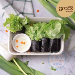 GRACZ T611 ถาดอาหารกระดาษ พร้อมฝา 650 มล