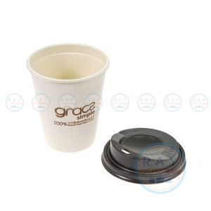 GRACZ แก้วกาแฟ+ฝาปิดพลาสติก 260 มล.(8Oz) รุ่น L051+F051 (50ชุด) (เกรซ Simple)