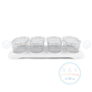 กล่องเก็บอาหารเสริม 4 ออนซ์ (4ใบ) พร้อมถาด N280 แนนนี่ Nanny