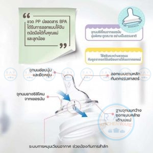 ขวดนม 9 ออนซ์ (275 มล) พร้อมจุกนมซิลิโคนลดอาการโคลิค N2200 คอกว้าง Wideneck แนนนี่ Nanny