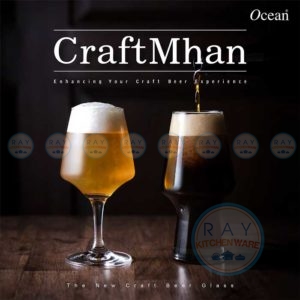 แก้วคราฟต์เบียร์ 390,565 ml (6ใบ) Craftmhan 1529B14,1B23220 โอเชียน Ocean