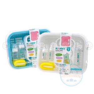ชุดคว่ำขวดนม 7 ชิ้น (คละสี) S7-N216 แนนนี่ Nanny