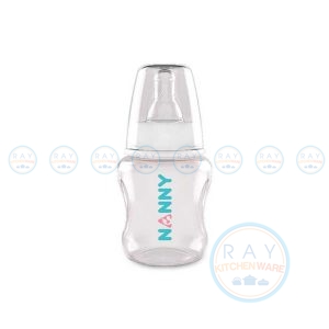 ขวดนม 3 ออนซ์ พร้อมจุกนมซิลิโคนลดอาการโคลิค N2206 Slim neck แนนนี่ Nanny
