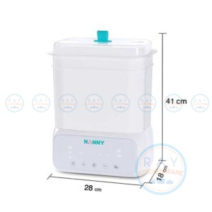 เครื่องนึ่งขวดนม 5 in 1 รุ่นใหม่ [N5773] แนนนี่ Nanny จุ 8 ขวด มีระบบนึ่งฆ่าเชื้อ