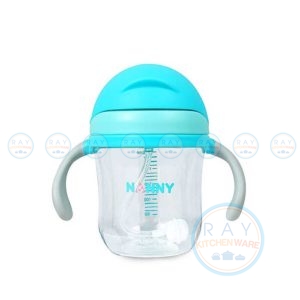 แก้วหัดดื่มมีหลอด 7 ออนซ์(220มล) Tritan หร้อมหูจับ N5732 แนนนี่ Nanny