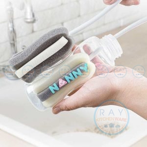 Nanny แปรงล้างขวดนม หัวคู่ 26 ซม N298 แนนนี่